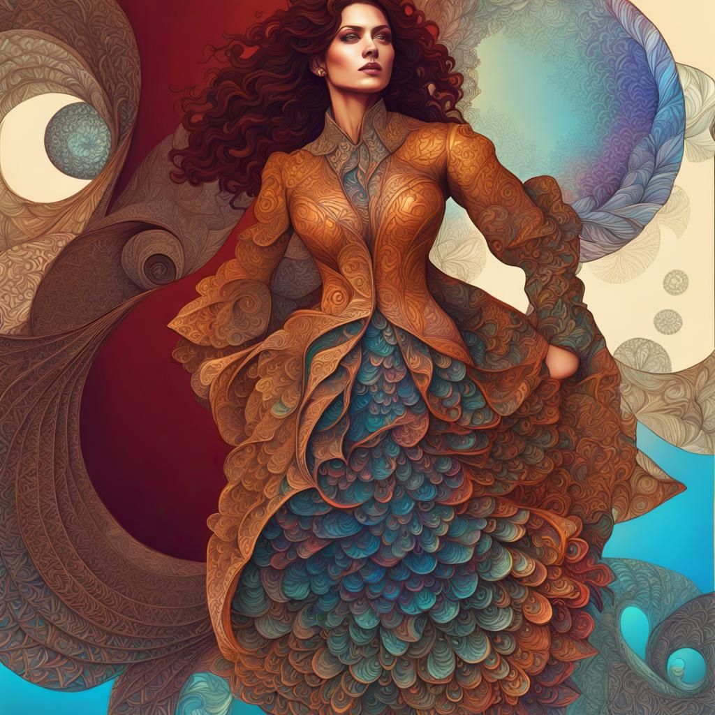 Tibetan Woman on Yak in Snowy Mountains