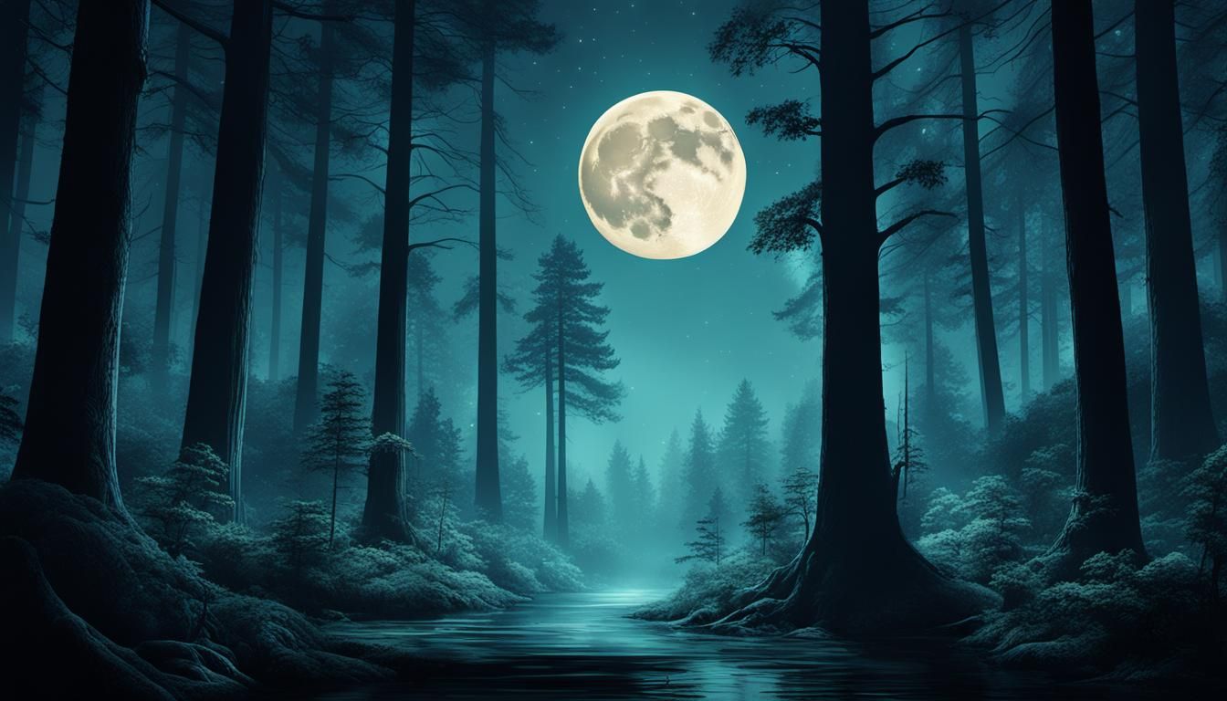 E.T. and Stranger Things: 1980s Moonlit Forest