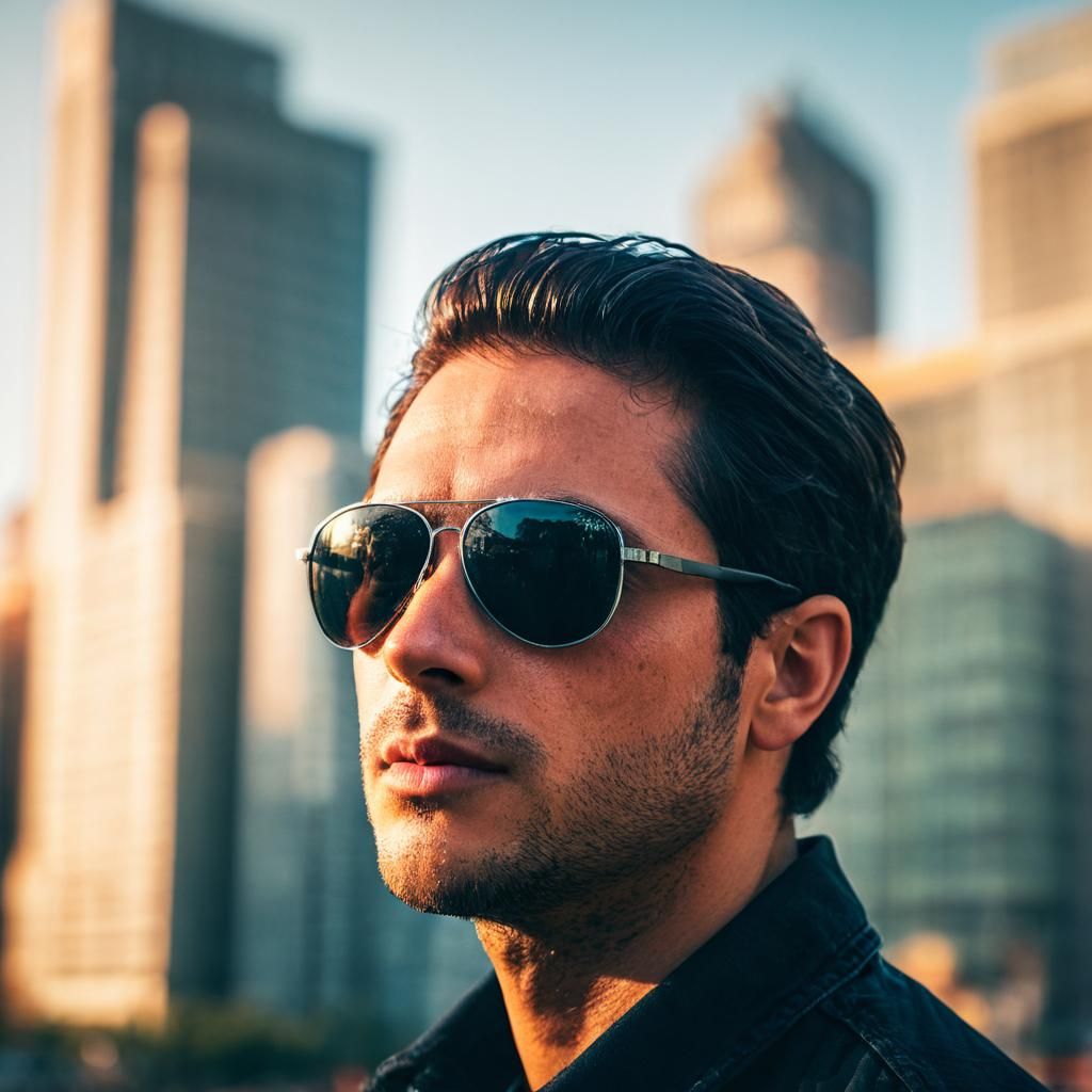 Cinematic Portrait with Polarized Sunglasses