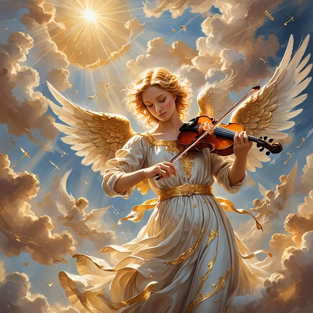 Golden Angel's Heavenly Violin Serenade