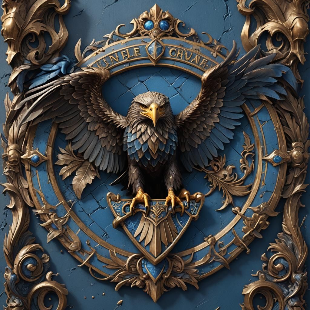 Ravenclaw Eagle Crest in Detailed Matte Painting