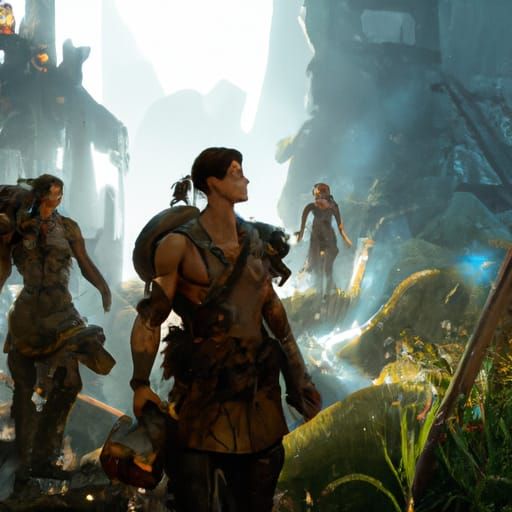 Nathan Drake and Lara Croft Crossover, Dark Fantasy Art