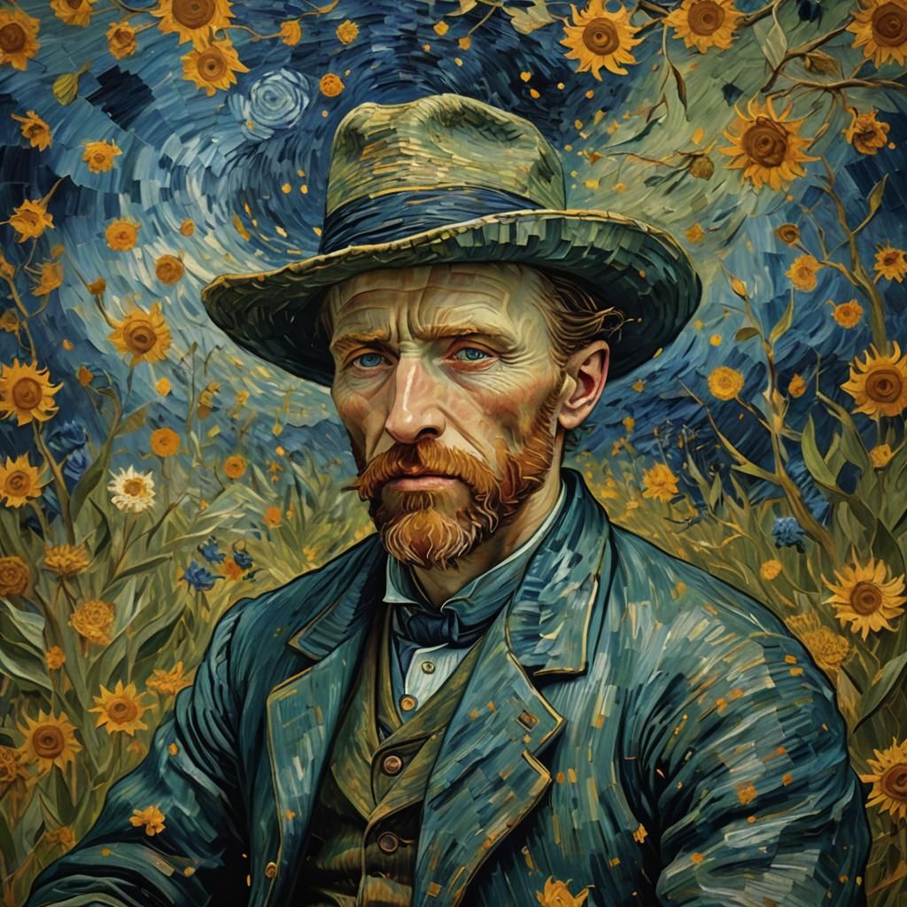 Detailed Portrait in Van Gogh Style