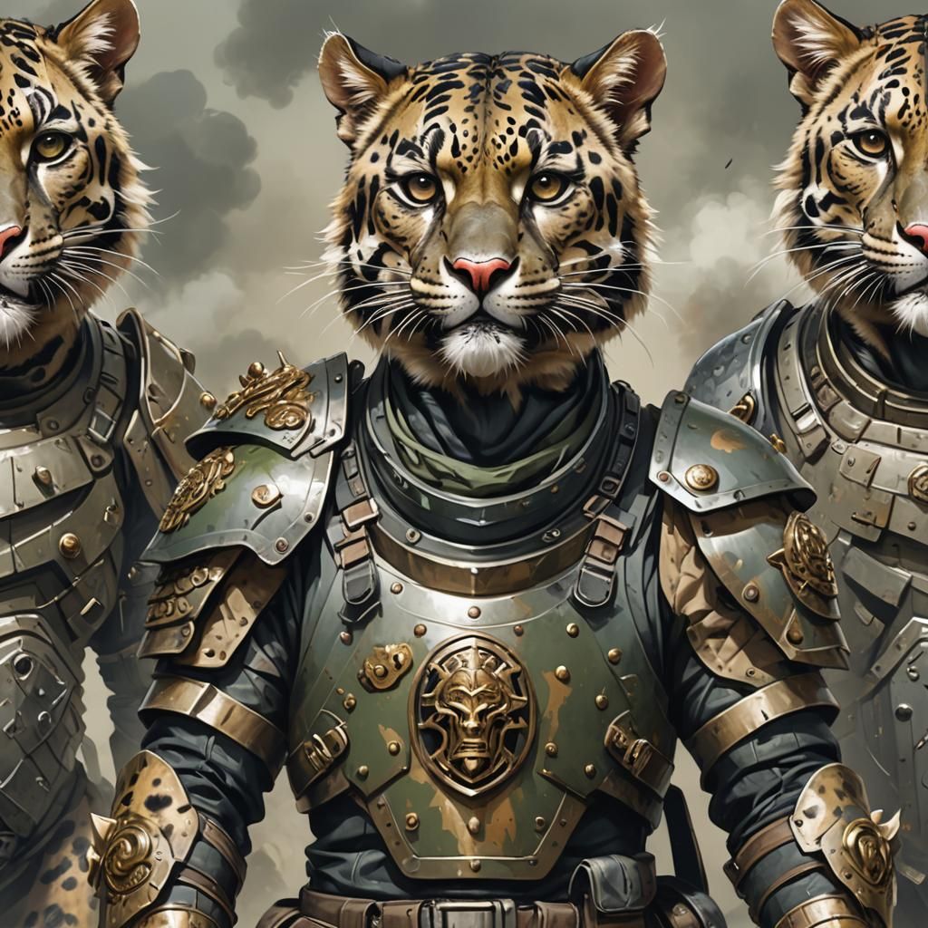 Armored Clouded Leopard: Anthropomorphic Warrior