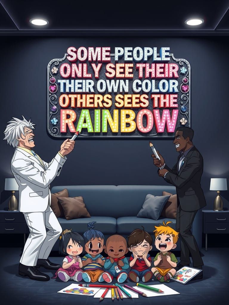 Intricate Sign in a Dimly Lit Room Reveals the Power of Colo...