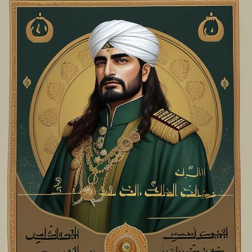 Portrait of Padishah Ghazi Shahenshah-e-Hind Abu'l-Fath Jala...