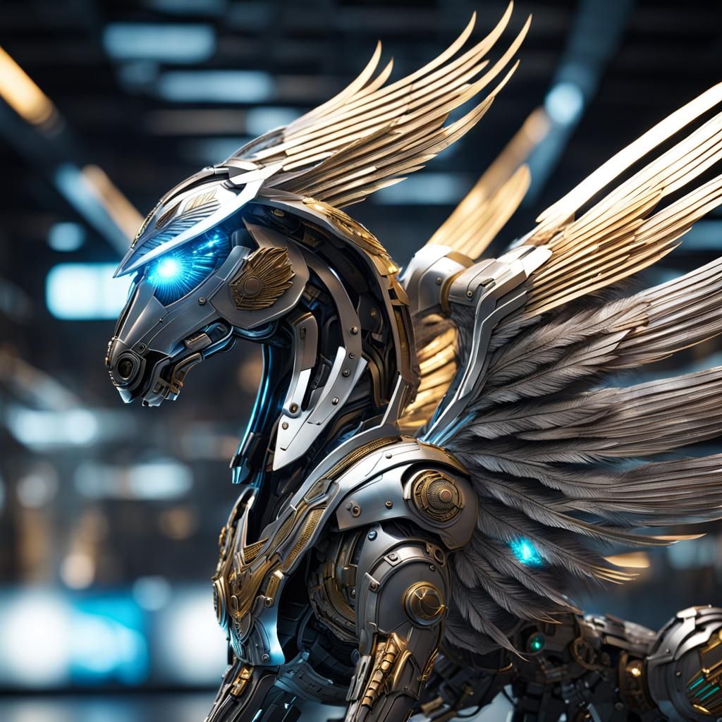 a pegasus cyborg