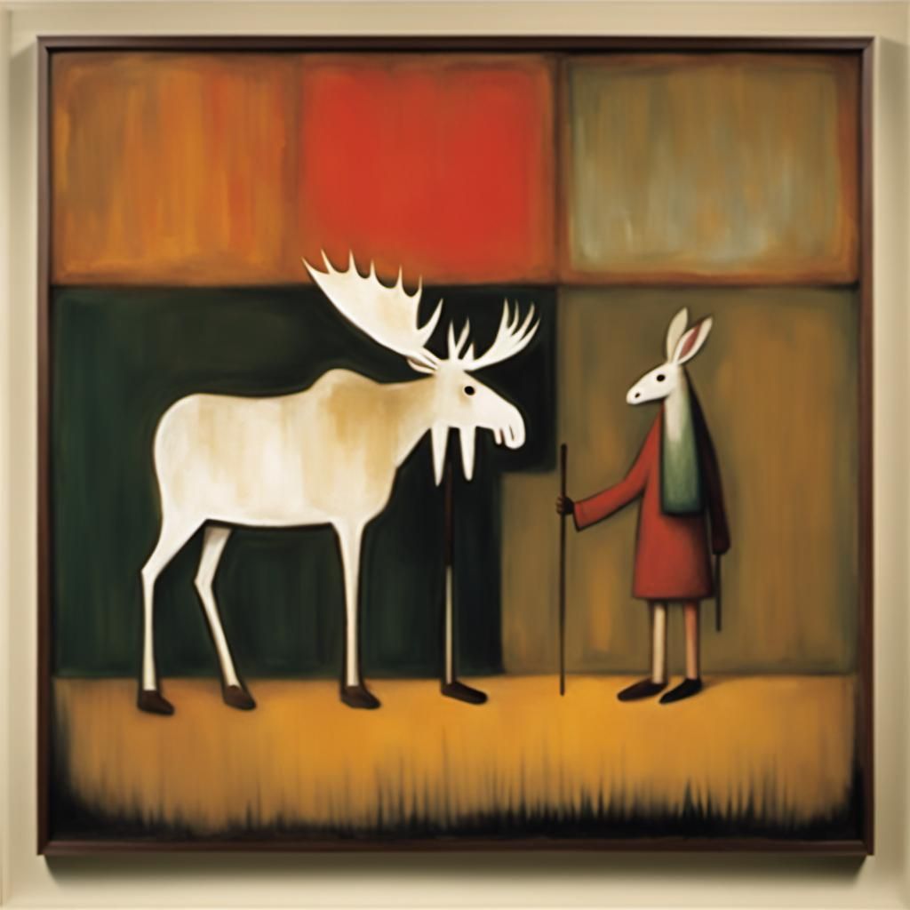 Surreal Fairy Tale Landscape in Rothko and Bosch Style