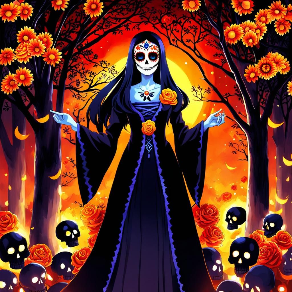 Día de los Muertos in Anime Style