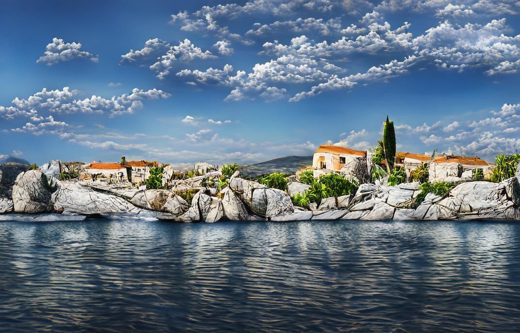 Photorealistic Mediterranean Landscape of Trogir in 16K