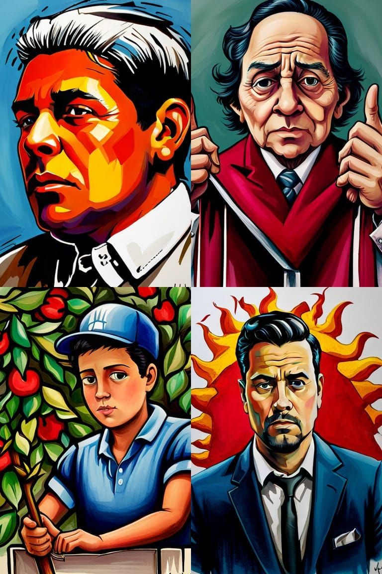 El Huervo Inspired Abstract Neon Dreamscape