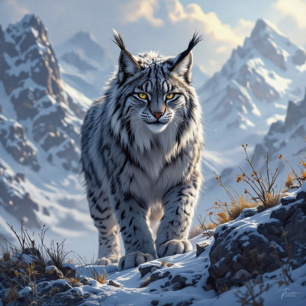 Northern Lynx in Dark Fantasy Style