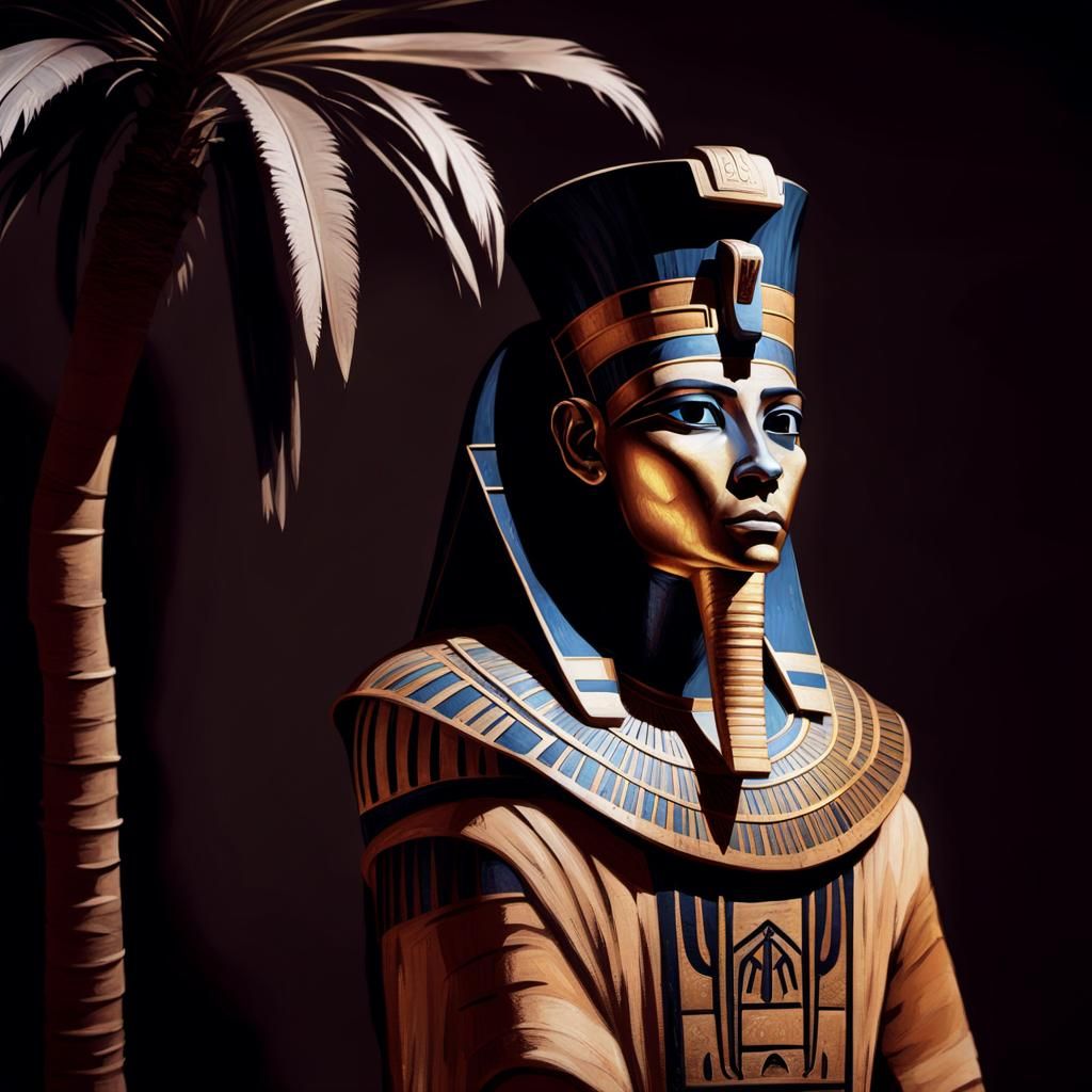 Osiris at Mystical Oasis, Hand-Painted Detail