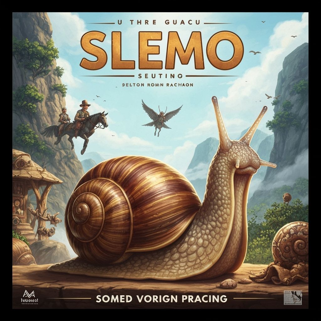 Detailed Game Cover Art for Snail Racing Game