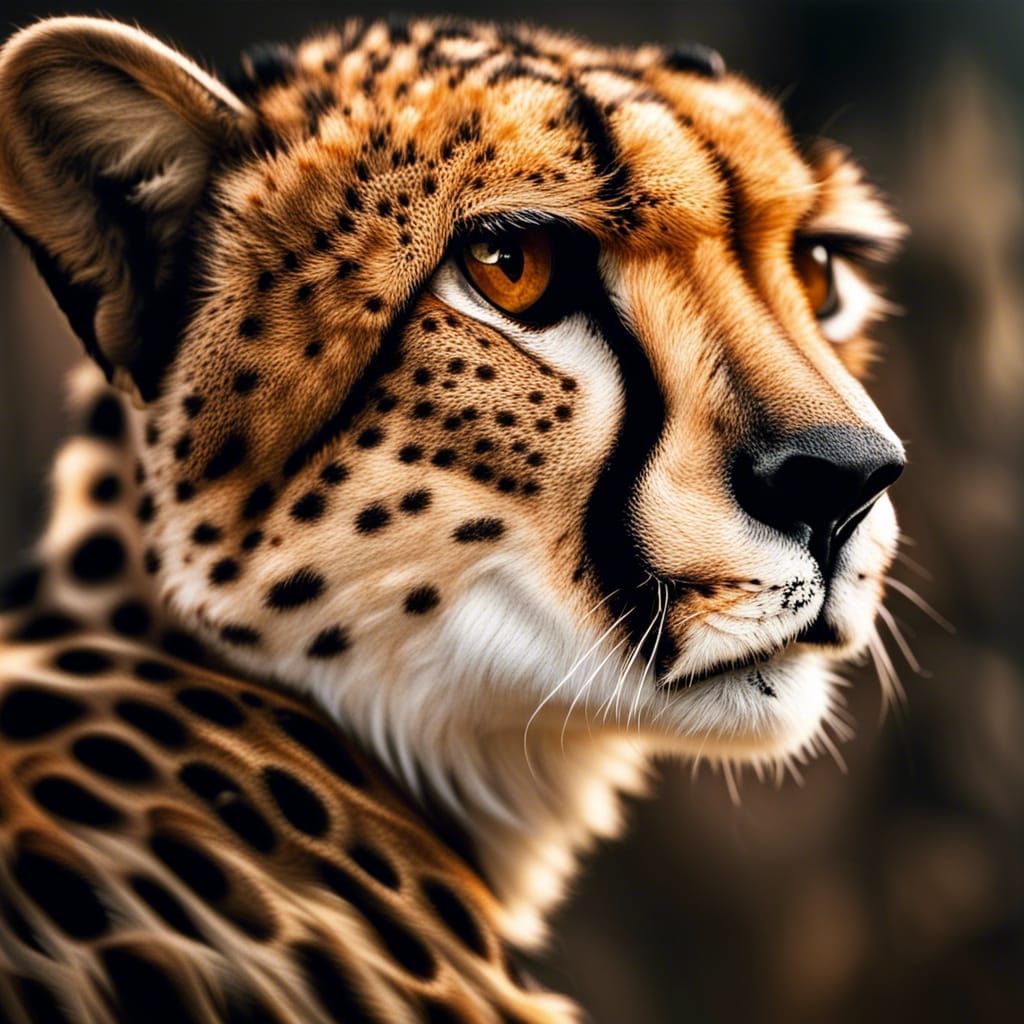 Hyperrealistic Cheetah Portrait in High Definition