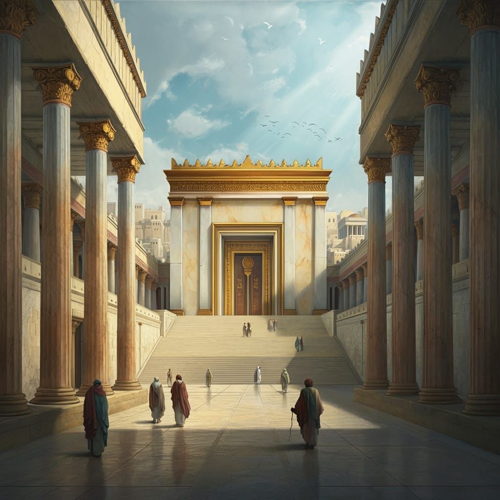 Majestic Temple Complex in 19th-Century Architectural Style