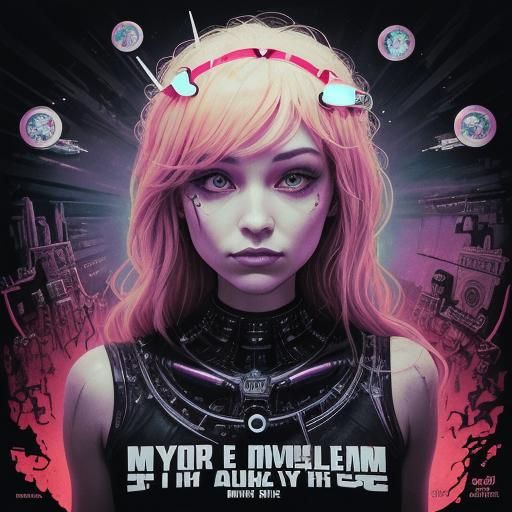 Psychedelic Opera of Aliens in Cyberpunk Style