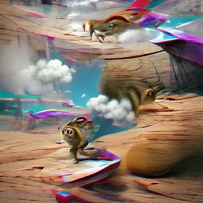 Surreal Chipmunk Generated by AI