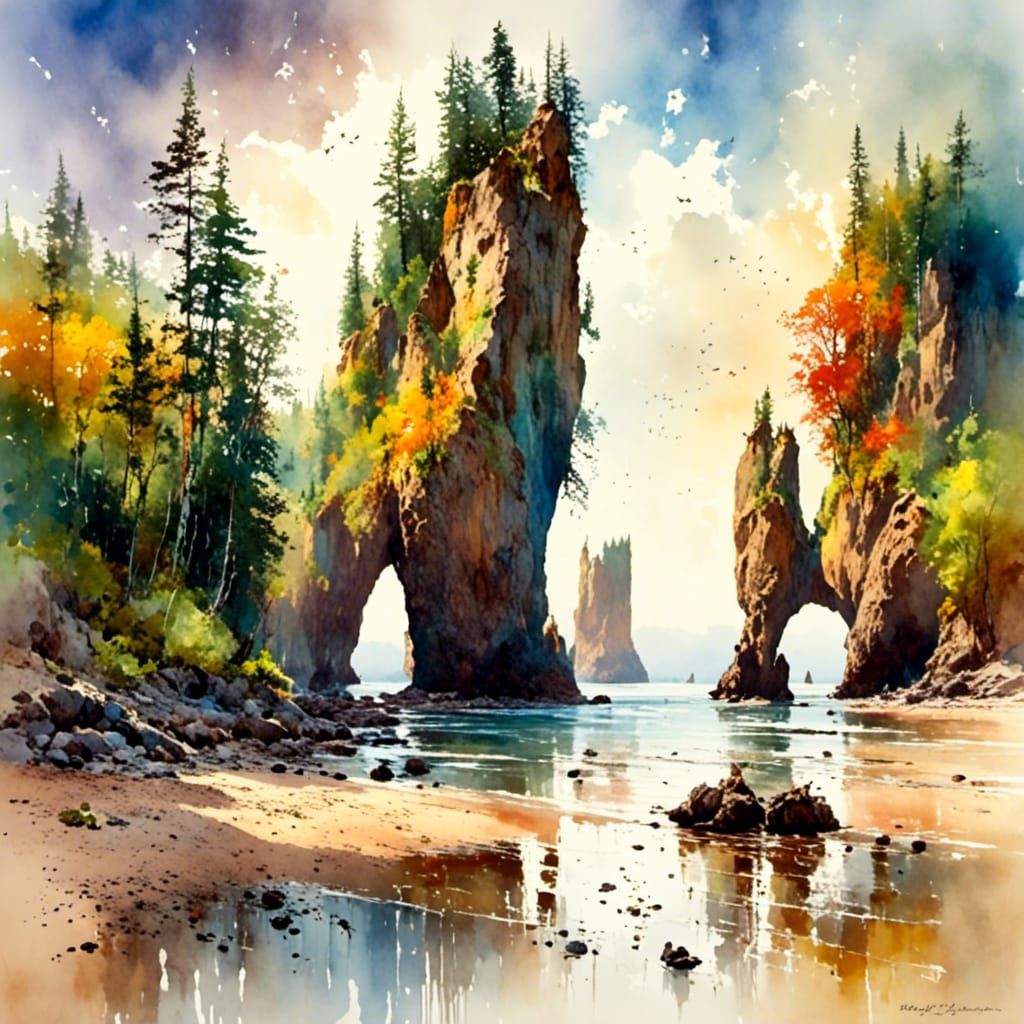 Hopewell Rocks: Fantasy Art Deco Landscape