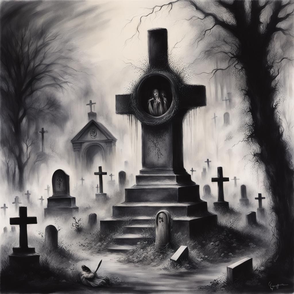 Cemetery in Stephen Gammell's Distinctive Style