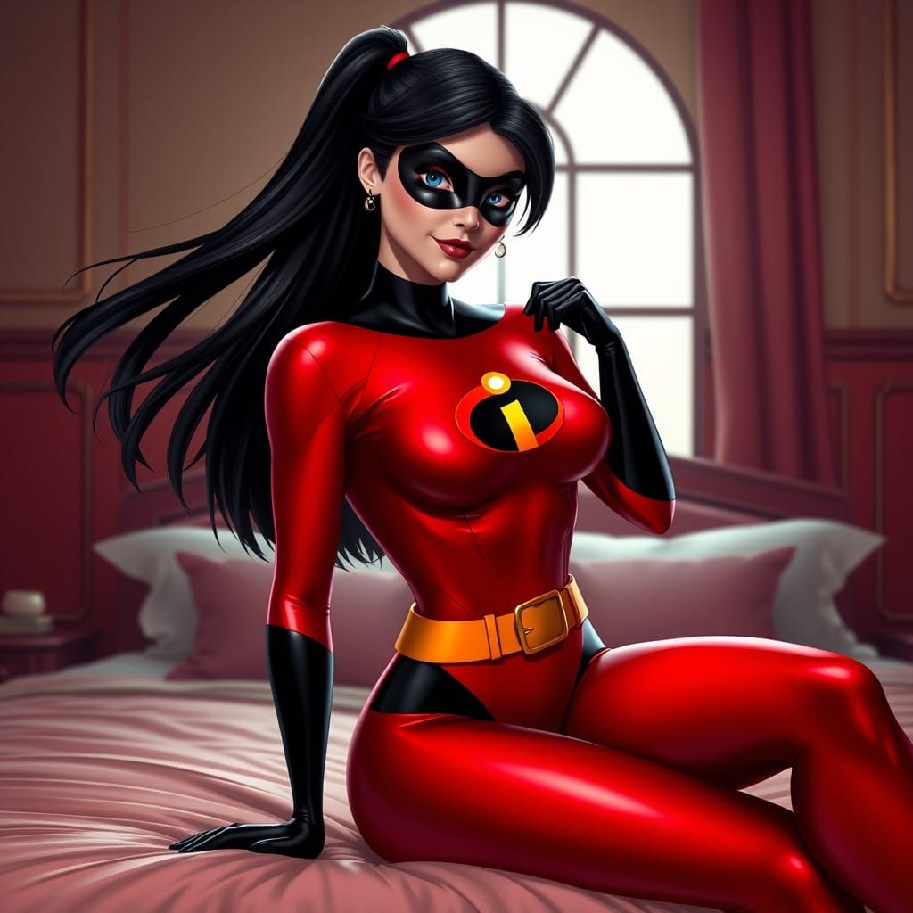 Violet Parr Posing in Cinematic Photorealistic Style