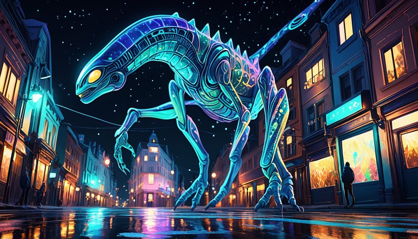 Surreal Whimsical Scene Unfolds in Quevinshire's Dreamlike N...