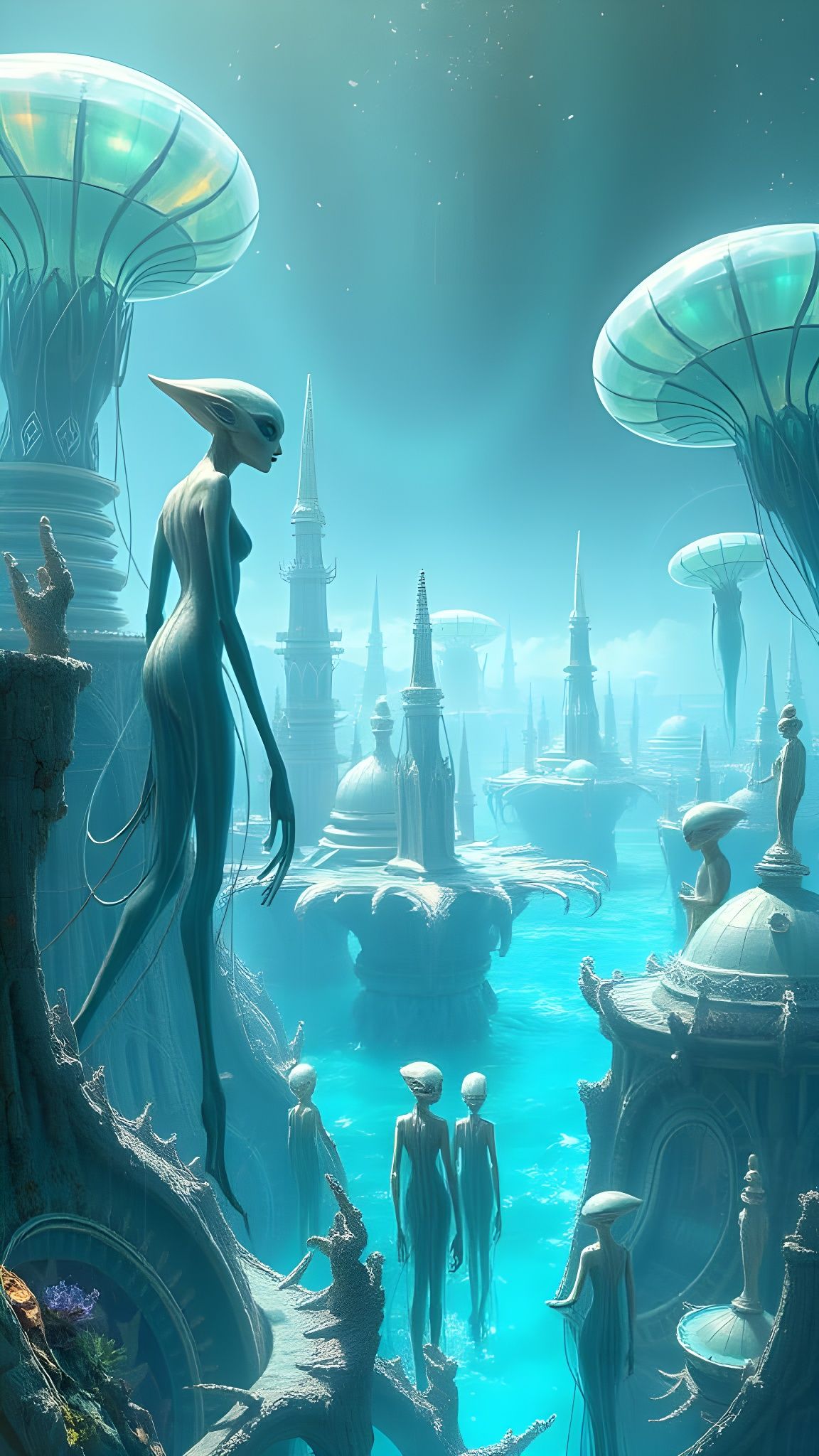Surreal Aquatic Alien Metropolis