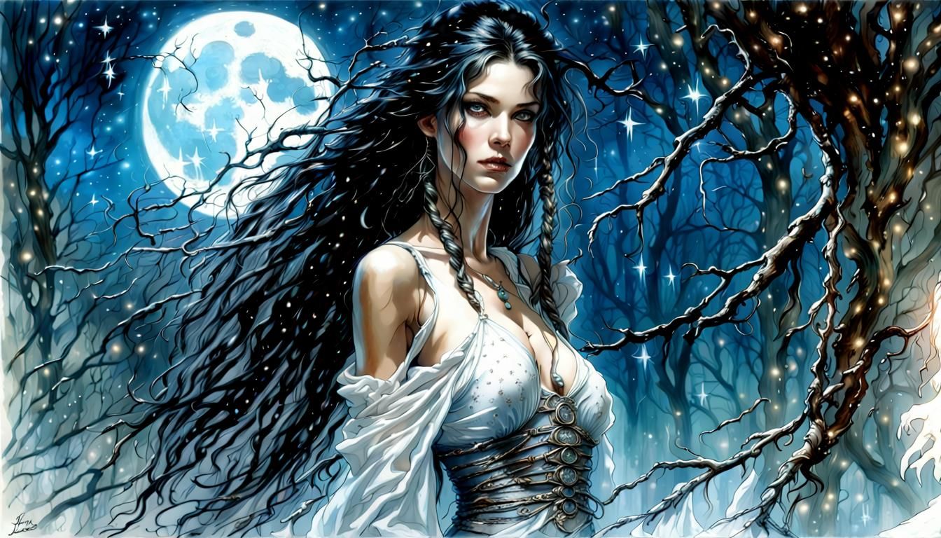 The ghostly lady of the winter river