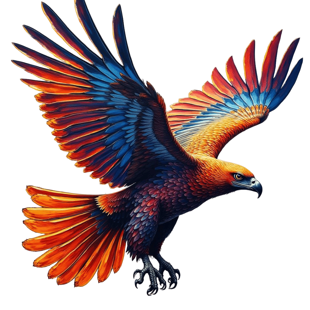 Dazzling Abstract Bird in Vibrant Neo-Expressionist Style