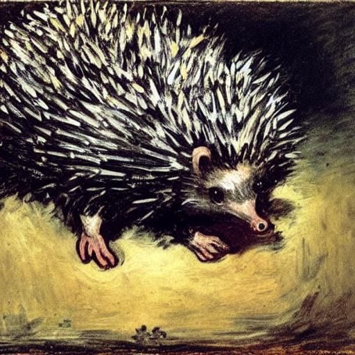 Hedgehogs Manage Finances: A Humorous Art Piece