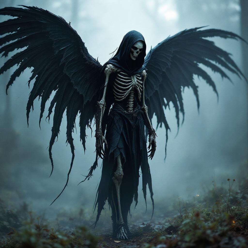 Fairy Grim Reaper Hybrid with Skeletal Wings