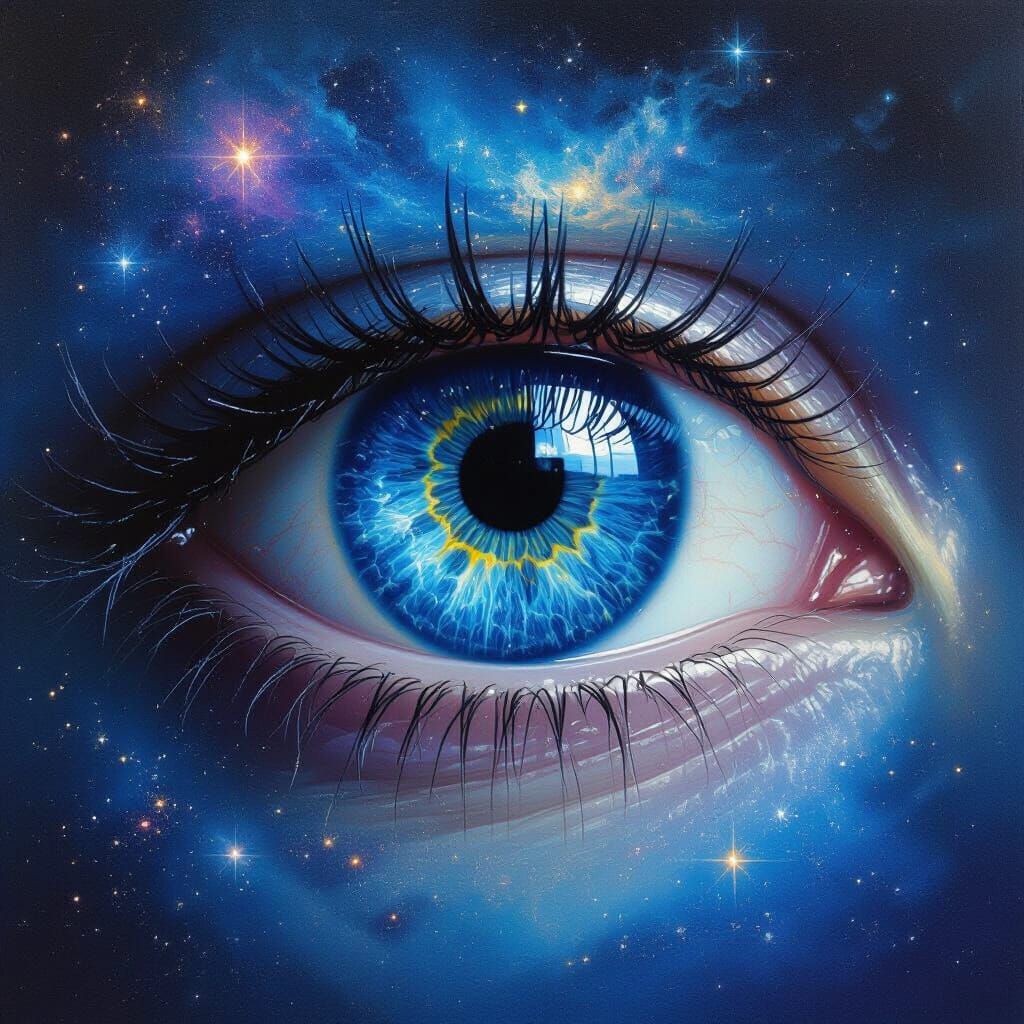 Blue Eye Reflecting Palace, Detailed Matte Painting