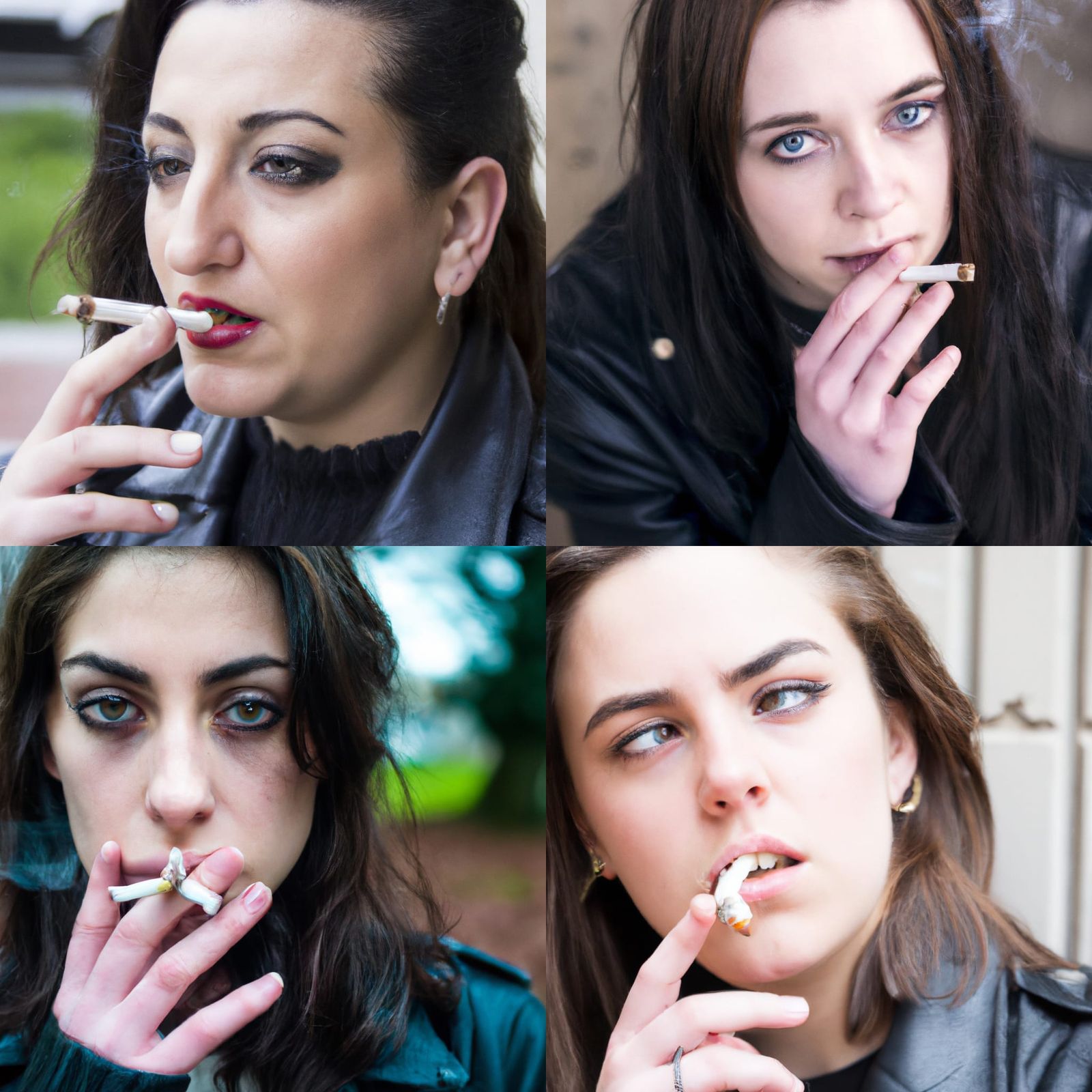 Young Woman Smoking: A Portrait