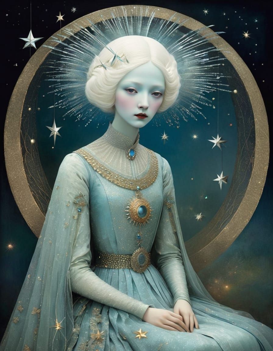 Spectral Goddess in Sparkling Ethereal Light