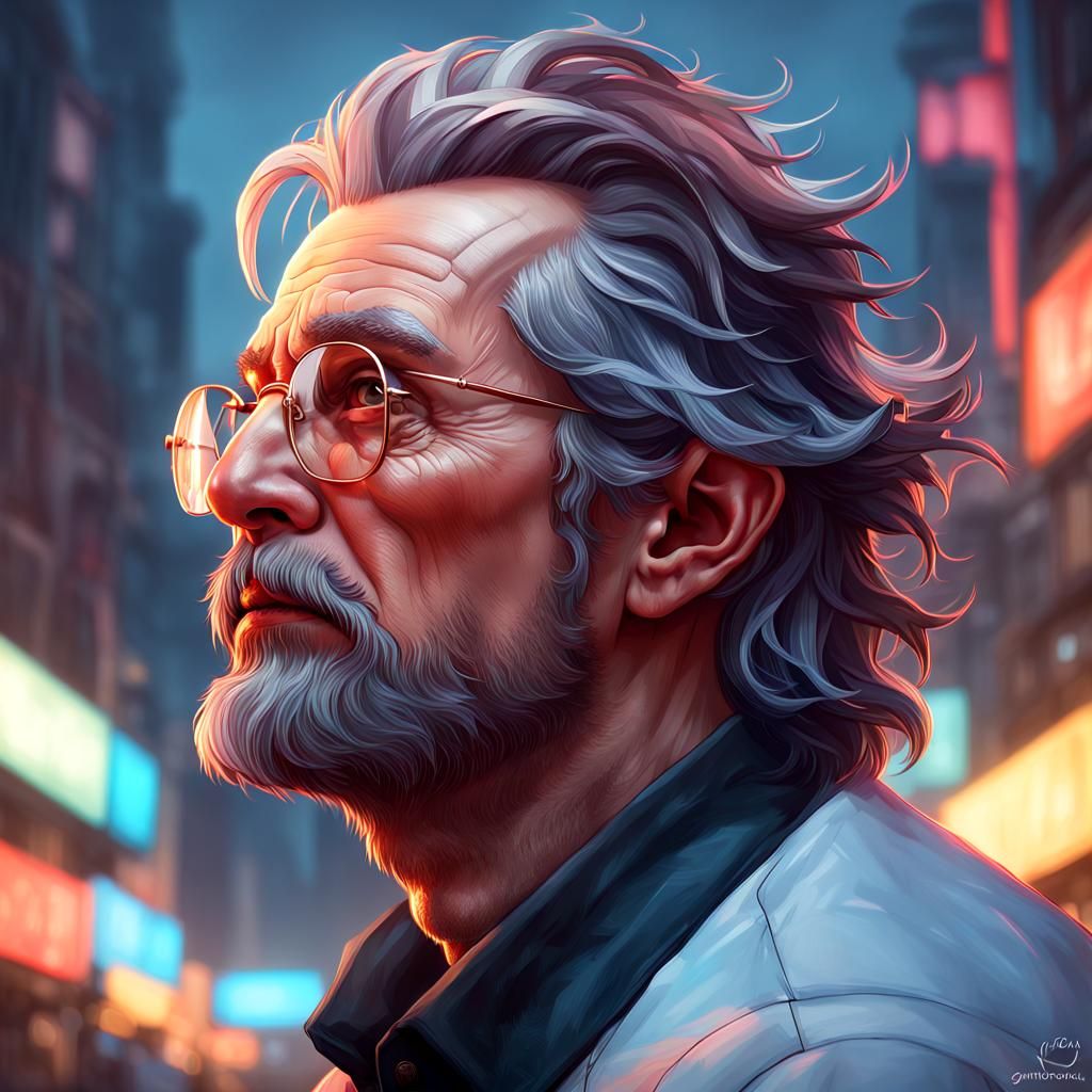 Ethereal Portrait of Mr. Mirth in Hyperrealistic Style