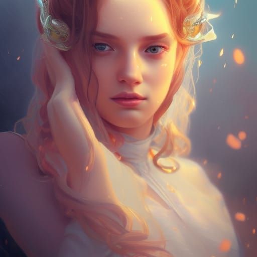 Princess Portrait in Hyperdetailed Digital Art Style