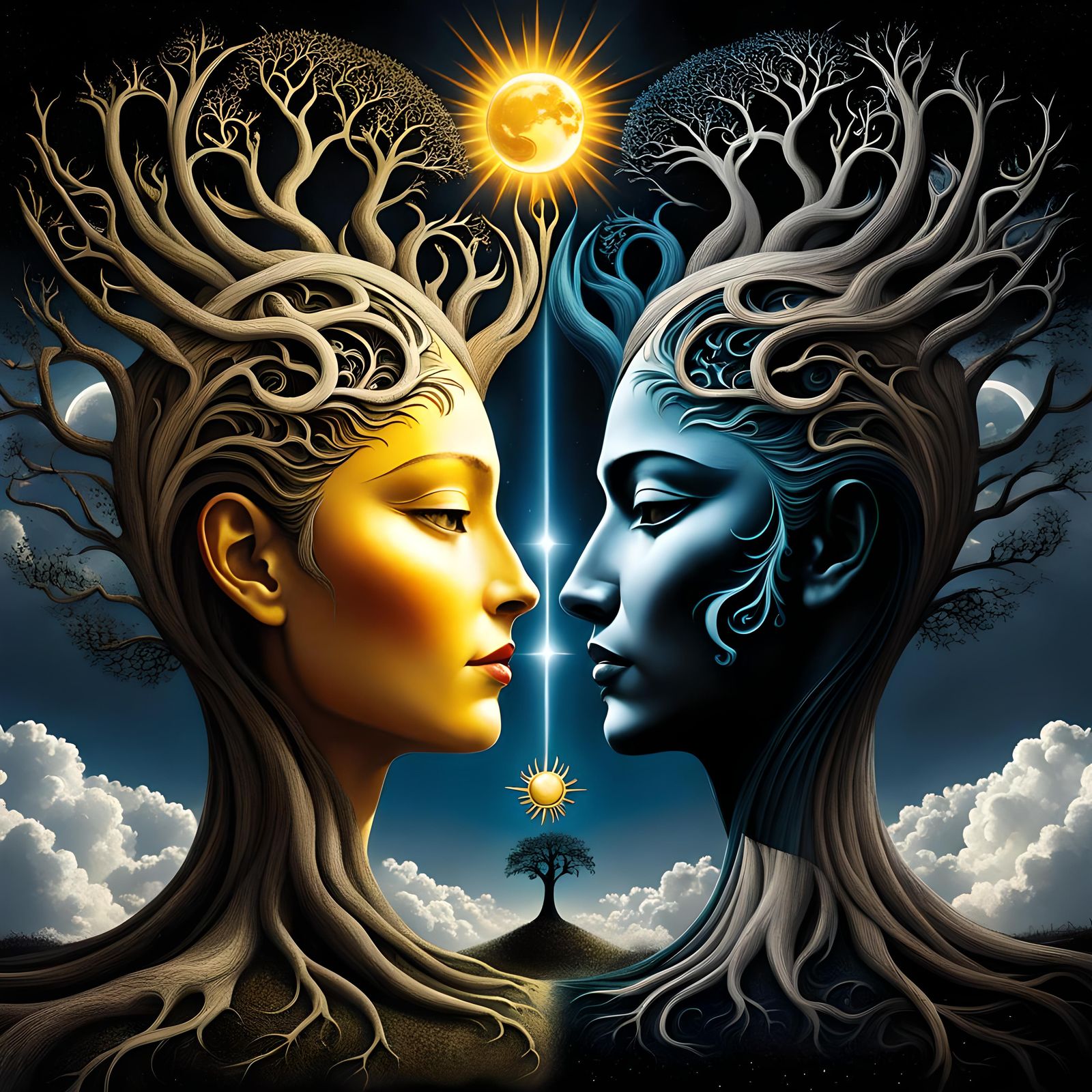 Surreal Duality: Hybrid Gender Tree