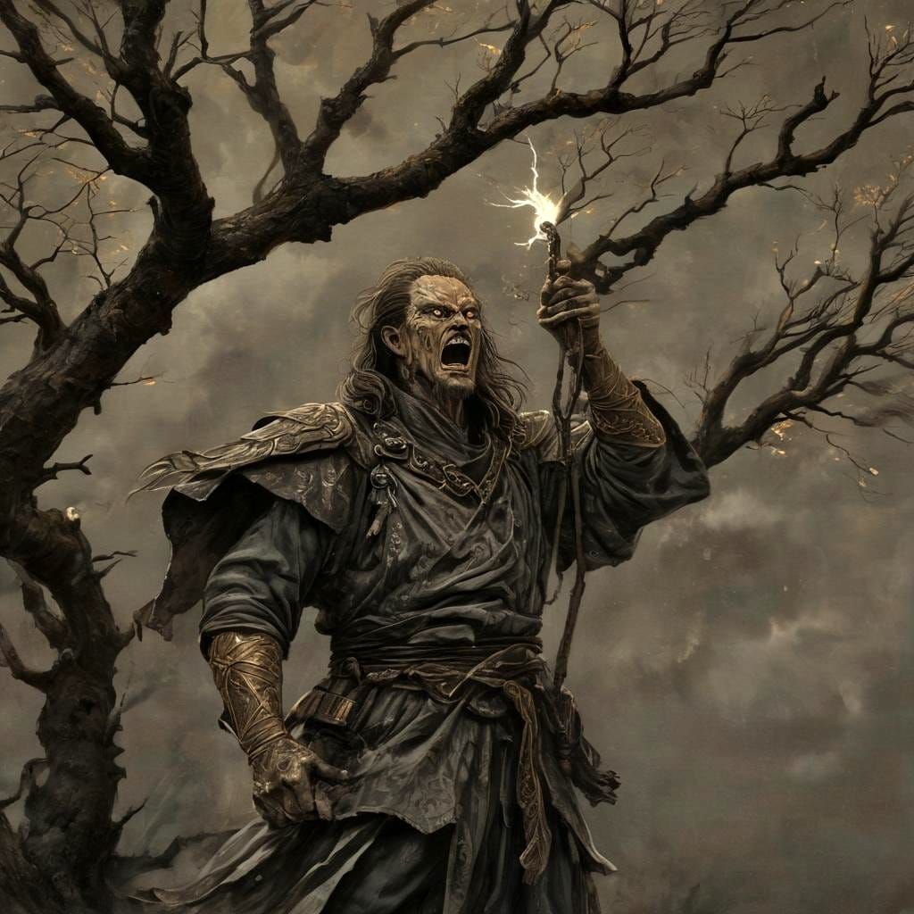 Epic Battle of Cad Goddeu in Anime Style