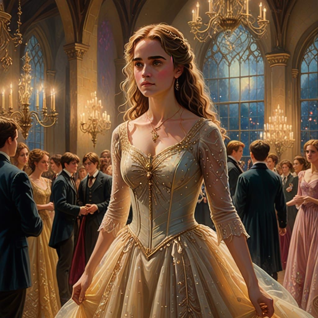 Harry Potter and Hermione Granger in a Regency Ballroom