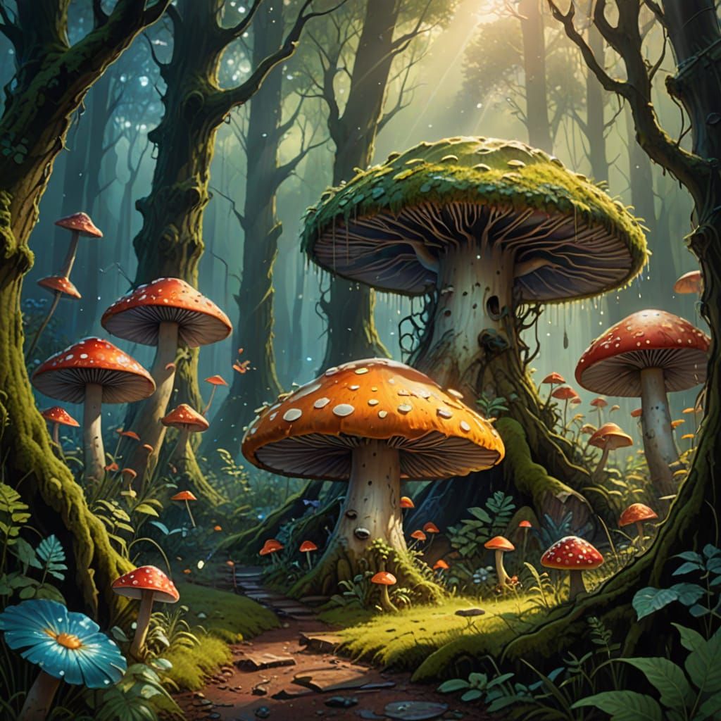 Whimsical Fairies in a Dreamy Forest Glade