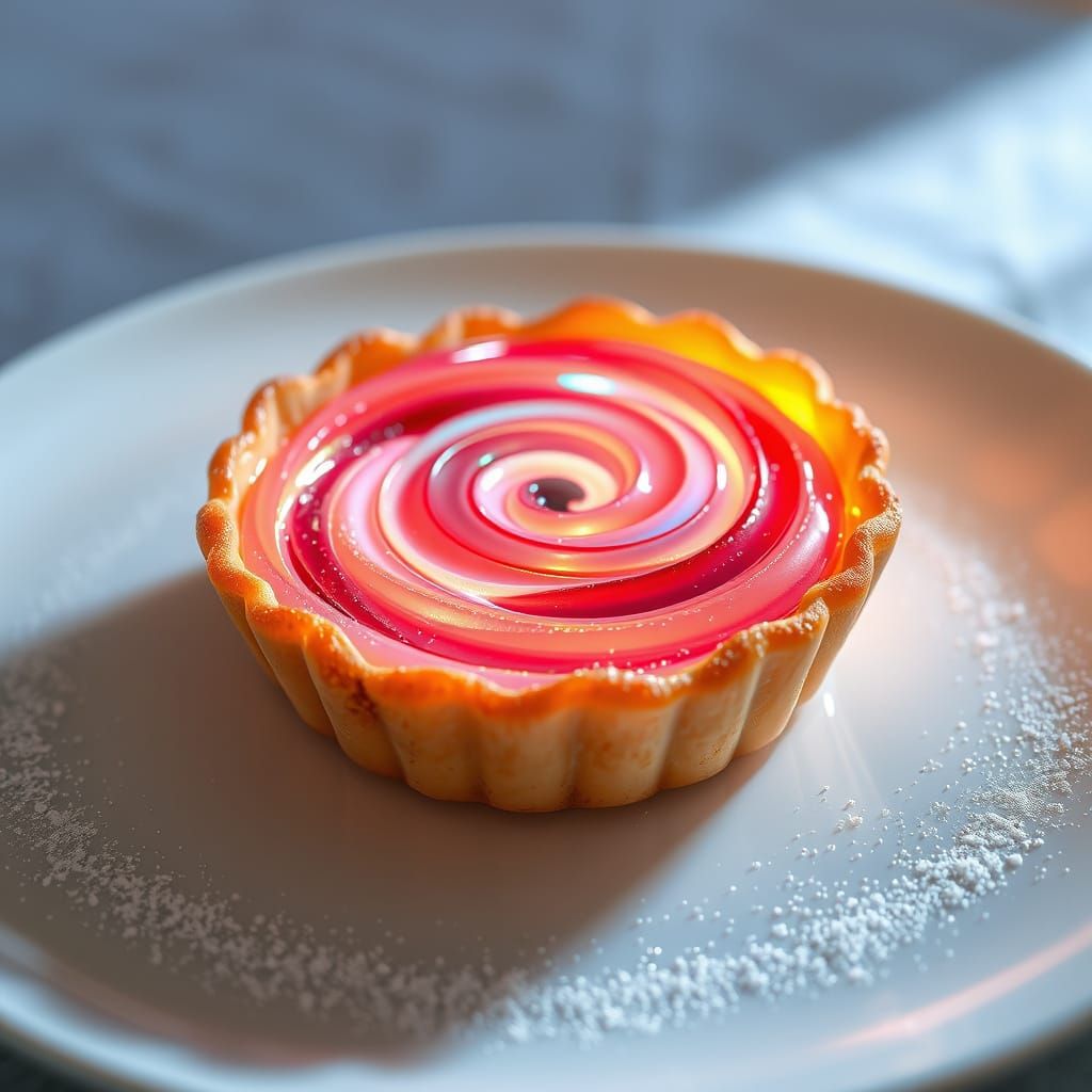 Glowing Rhubarb Tart: A Whimsical Culinary Masterpiece
