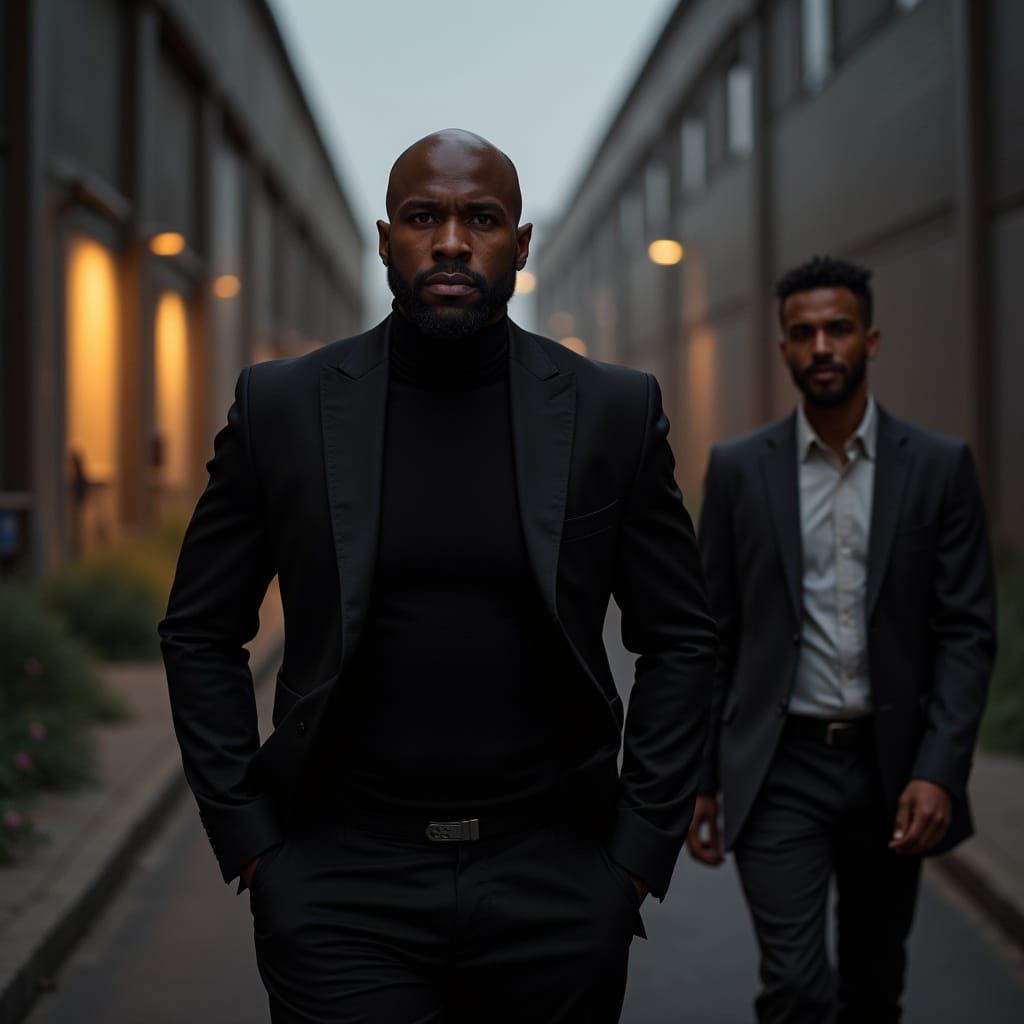 Hyper-Realistic Portrait of a Muscular African American Man ...