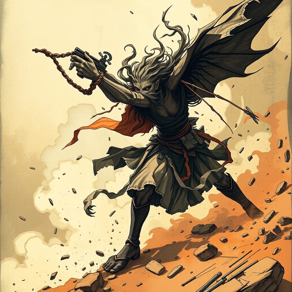 Tormented Soul in Dramatic Combat