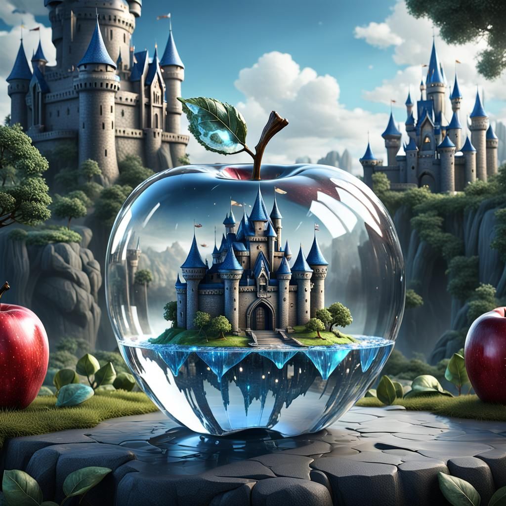 Crystal Apple Kingdom: Detailed Matte Painting in Unreal Eng...