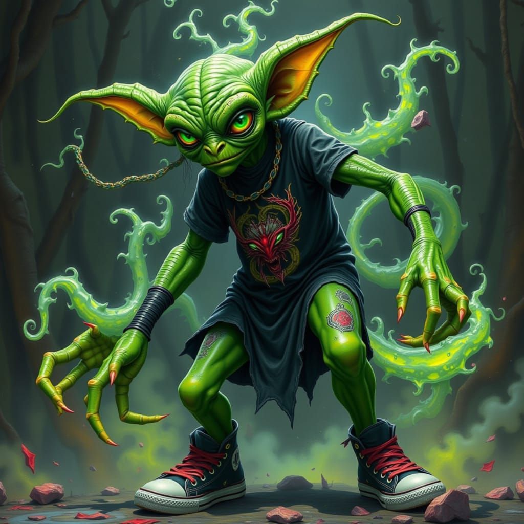 D&D Gremlin with Glowing Eyes