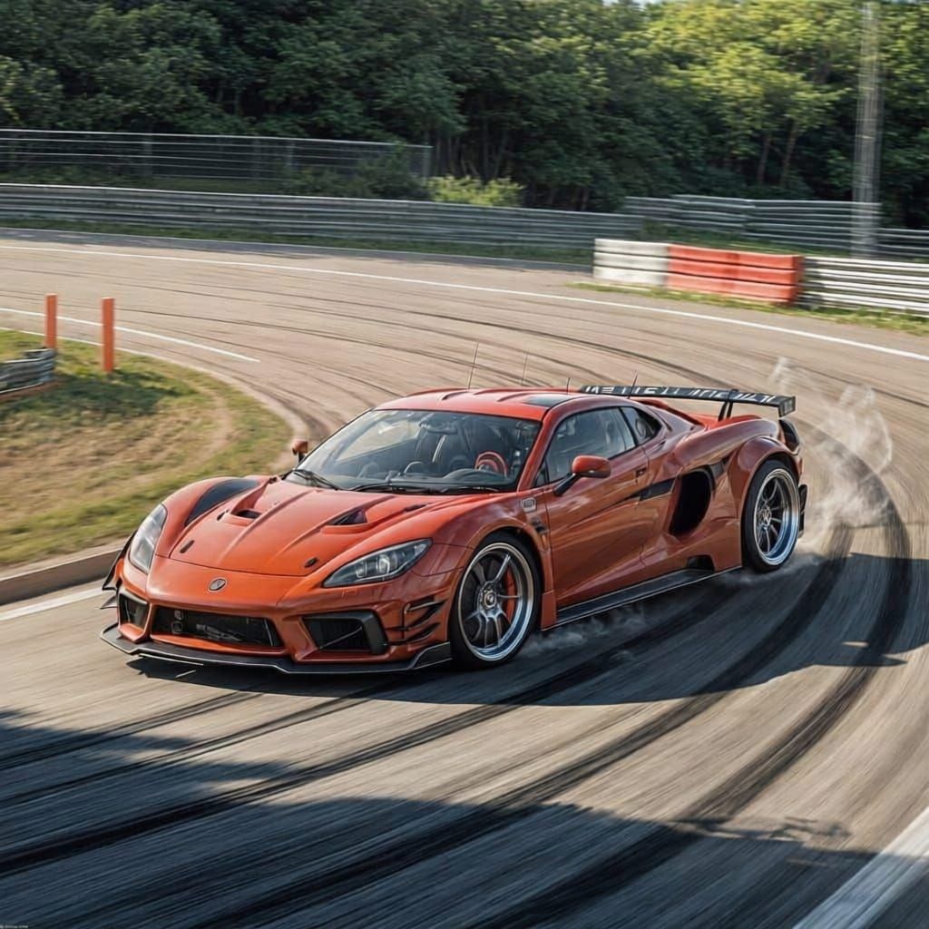 Radical RXC Turbo Drifting Around a Corner