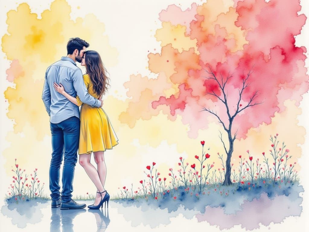 Love in Soft Watercolor Hues