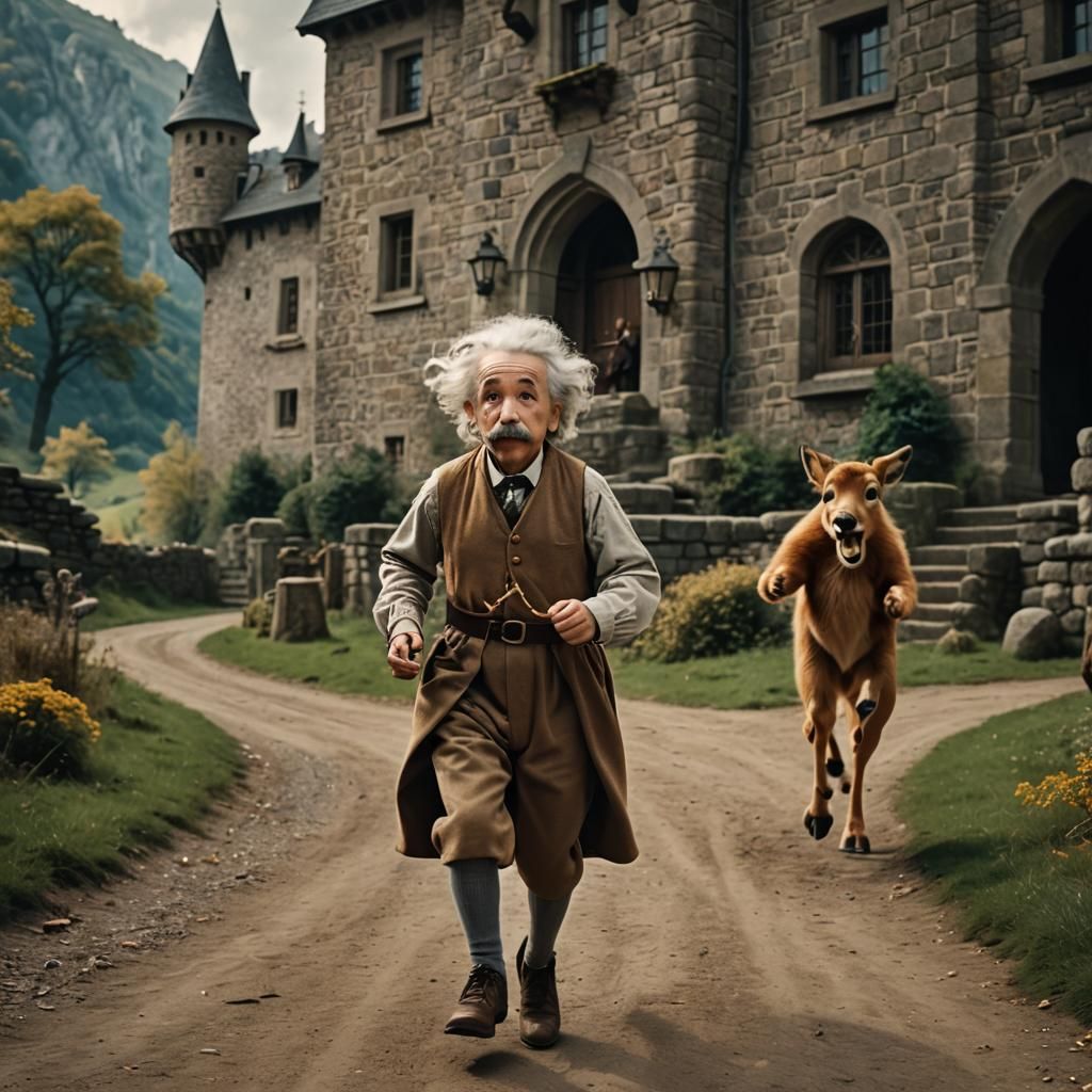 Einstein Princess in Castle Land: Cinematic Film Still