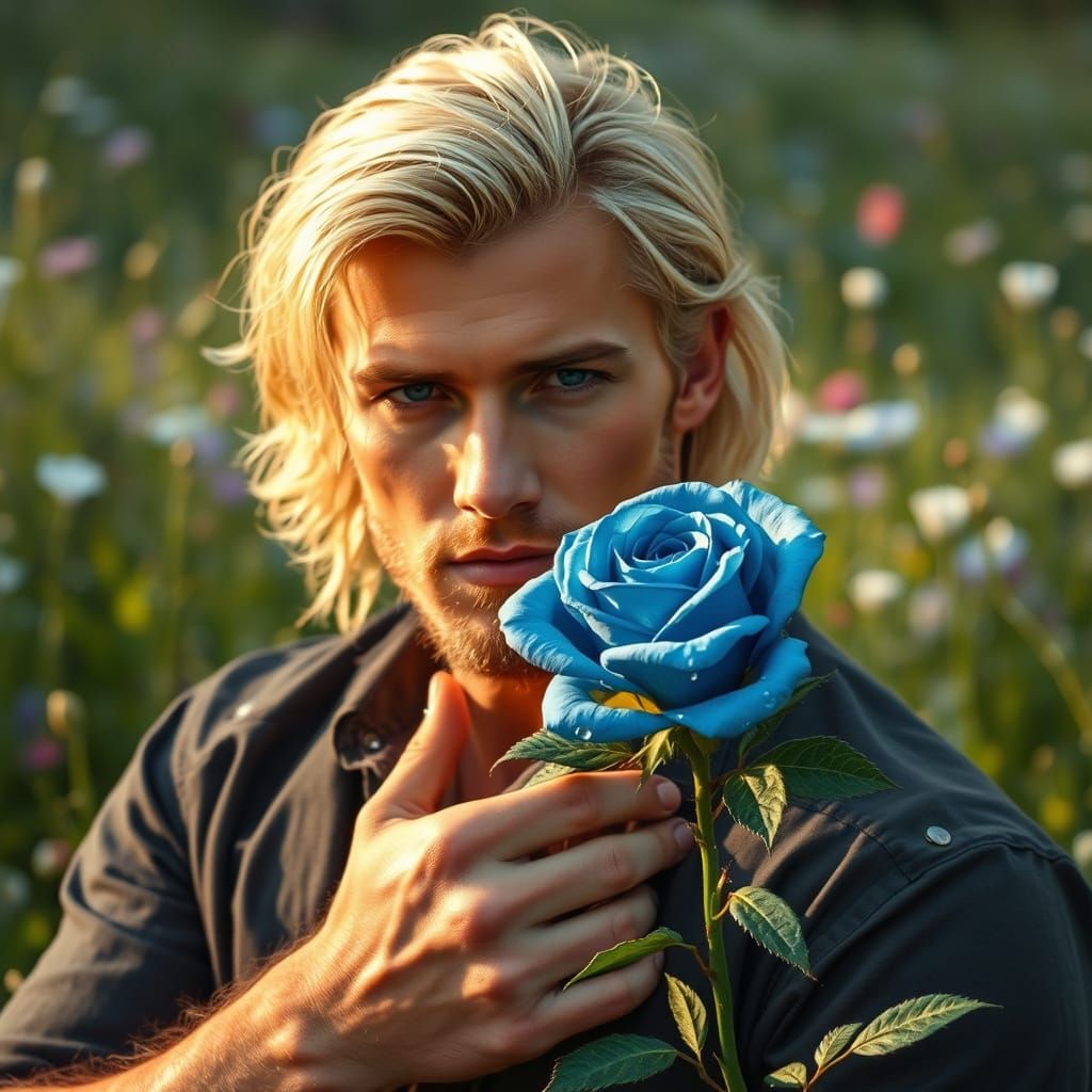 Dewy Morning Hero in Wildflowers