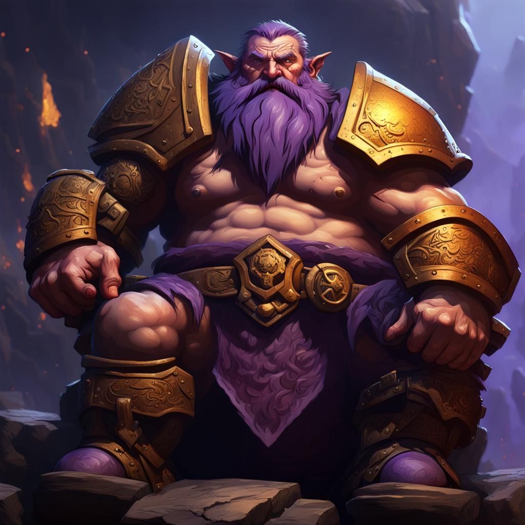 Dwarf Barbarian in Dark Fantasy Style